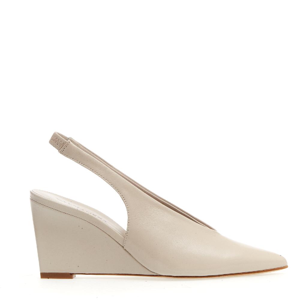 Sorelle Perego Slingback Pelle Roccia Tacco 80 Mm