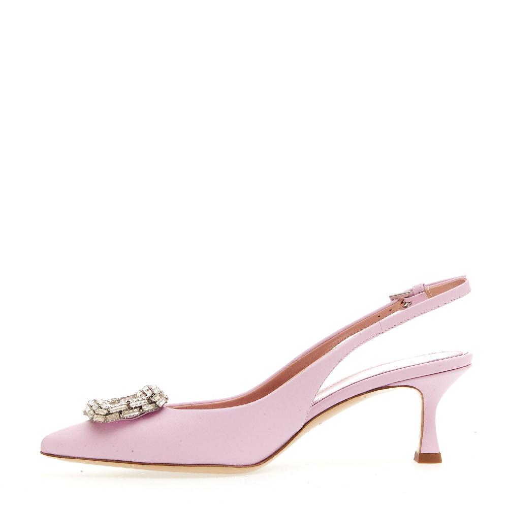 Sorelle Perego Slingback Rosa Con Fibbia Strass