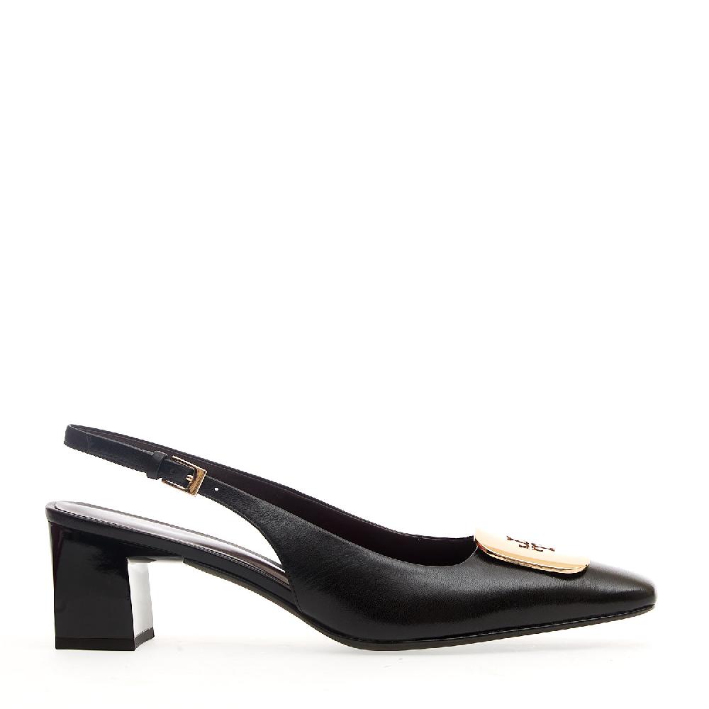 Sorelle Perego Slingbask pelle nera fibbia