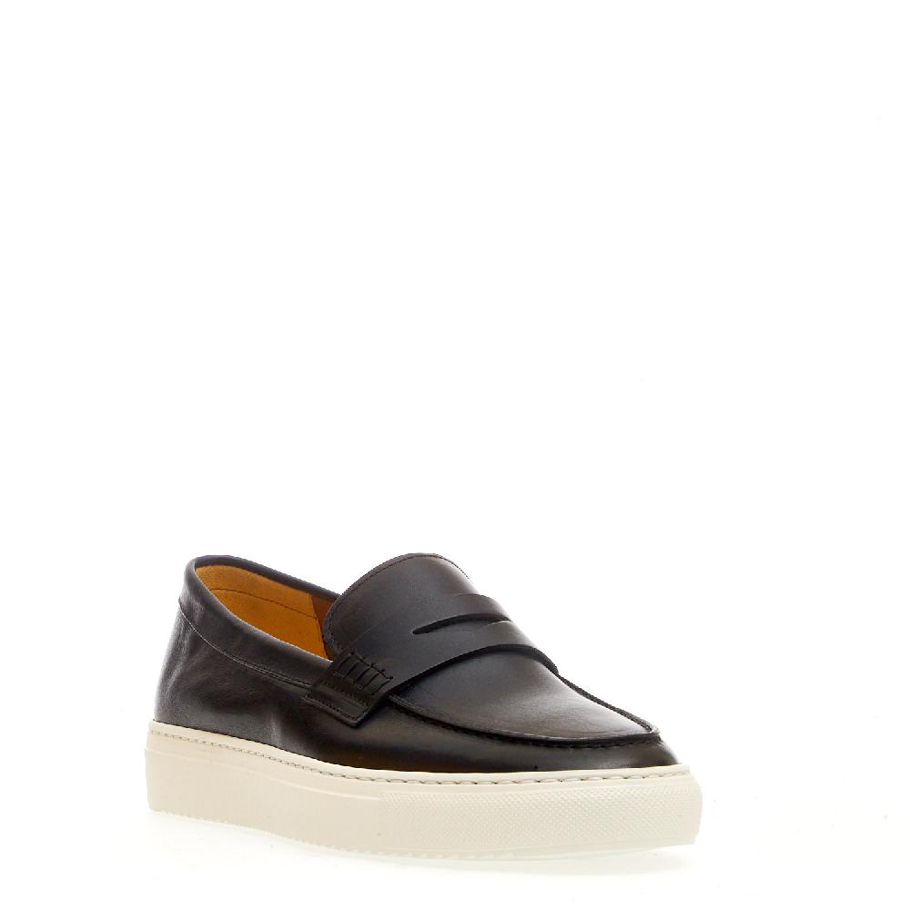 Sorelle Perego Slipon Pelle Blu Fondo Bianco