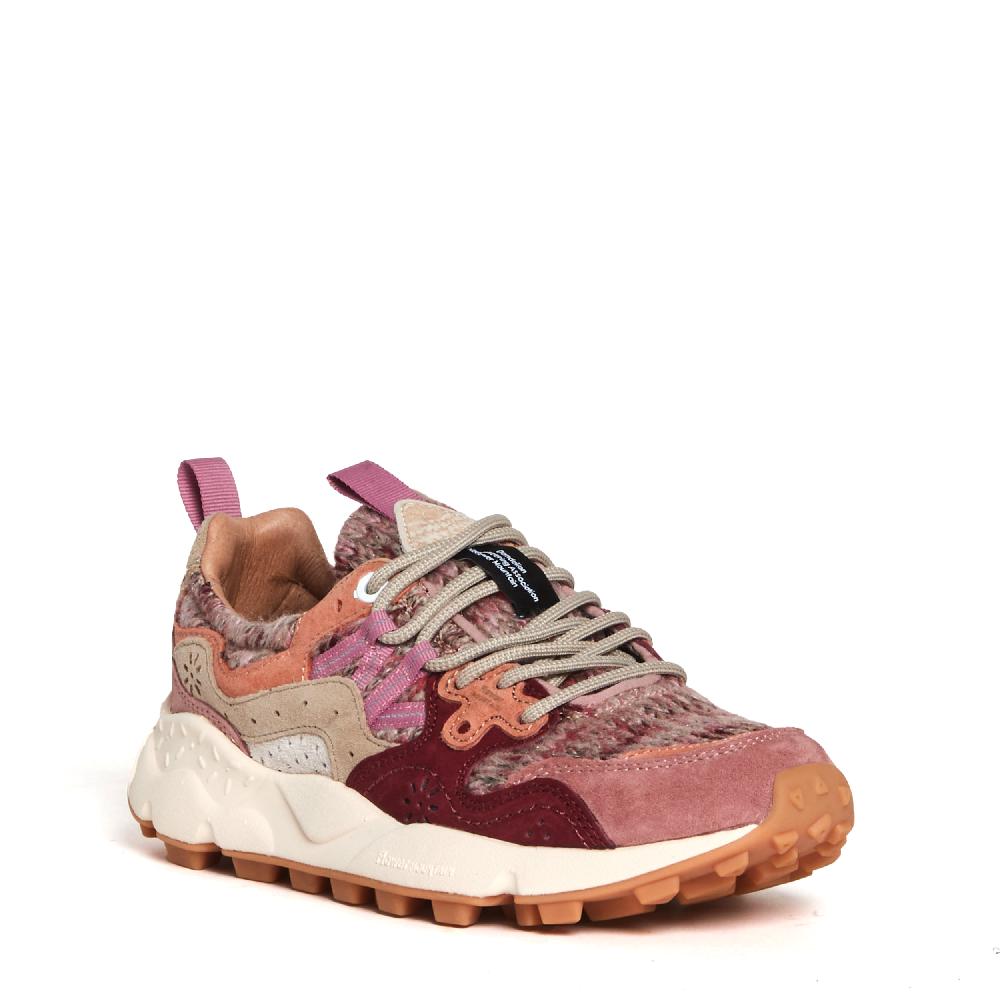 Sorelle Perego Sneakers Rosa E Bordò In Lana