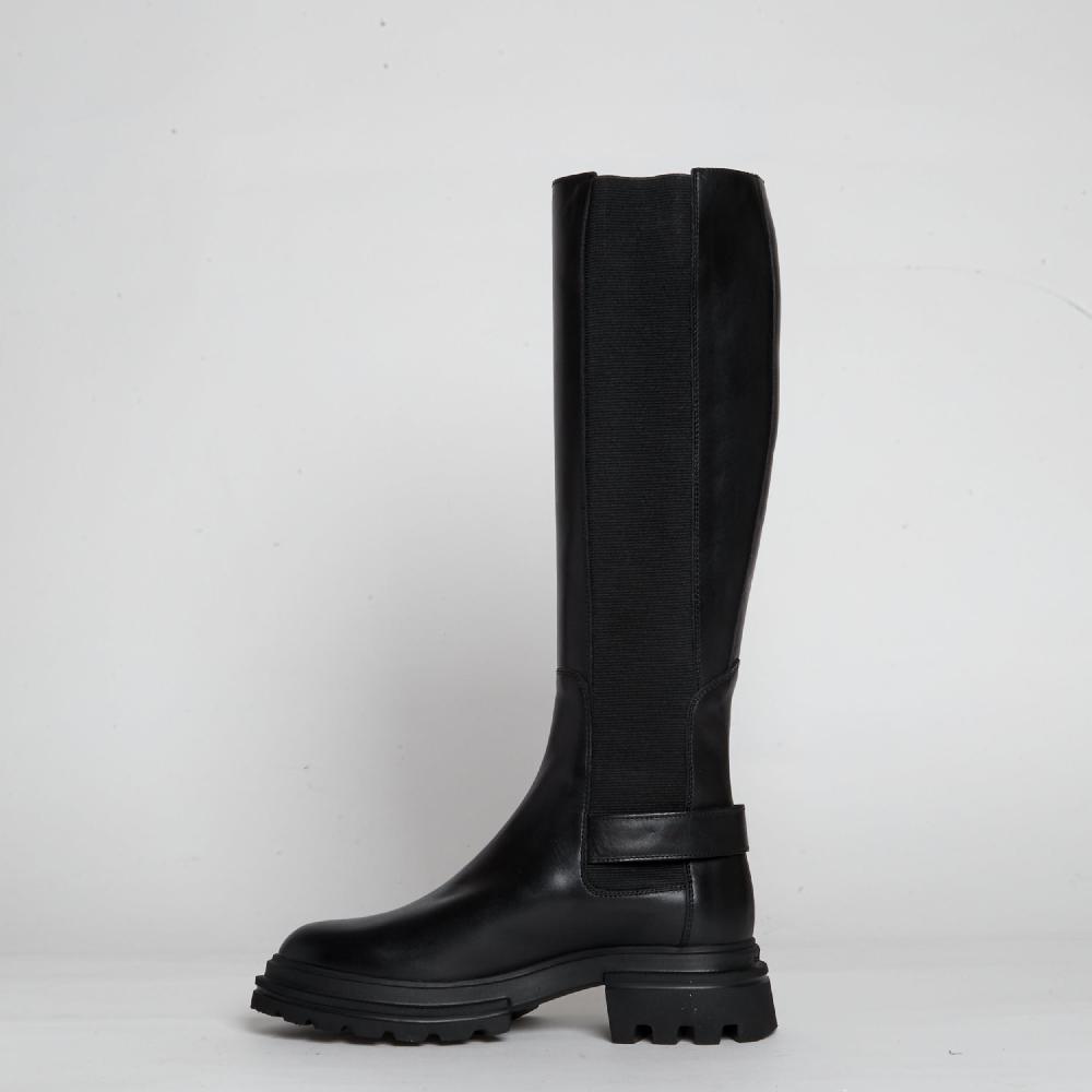 Sorelle Perego Stivale Pelle Nera Elastico