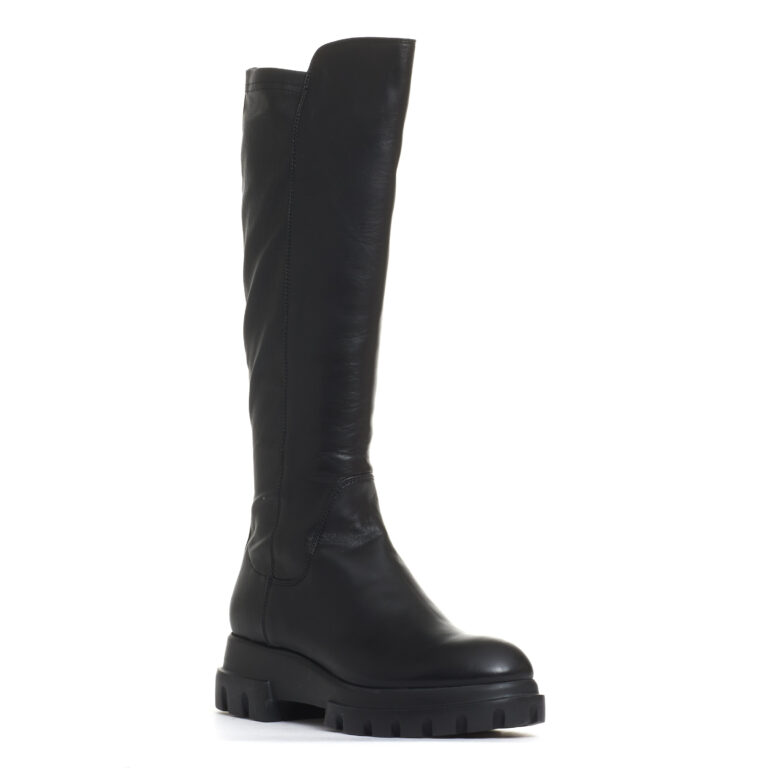 Sorelle Perego Stivale Stretch In Pelle Nera