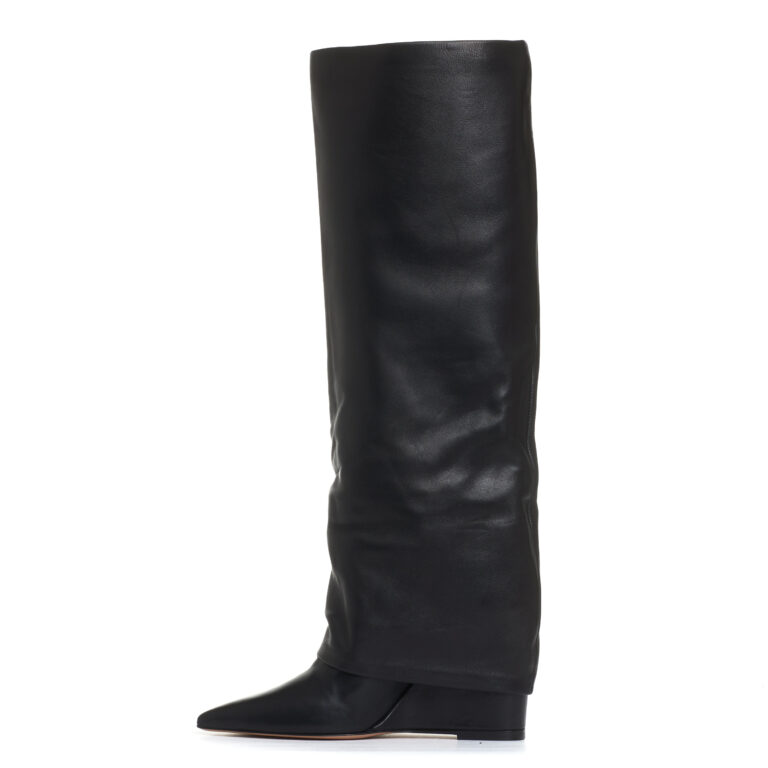 Sorelle Perego Stivale Zeppa Risvolto Nero