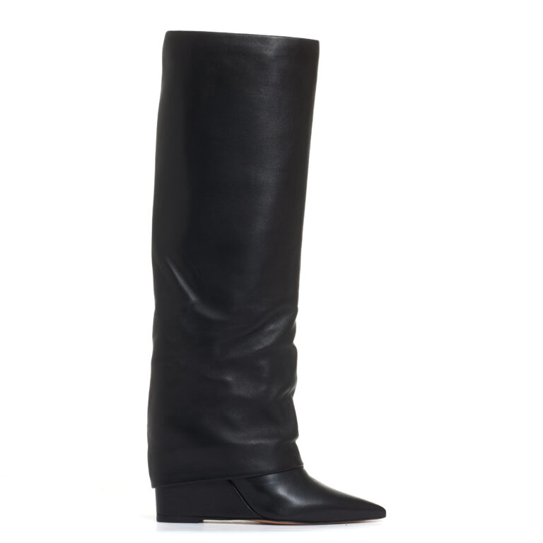 Sorelle Perego stivale zeppa risvolto nero