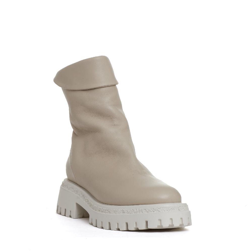 Sorelle Perego Stivaletto Beige Cerniera Dietro