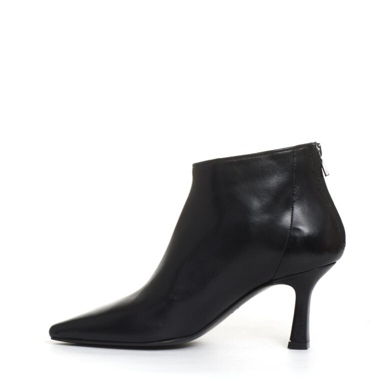 Sorelle Perego Stivaletto Pelle Nera Tacco 70 Mm