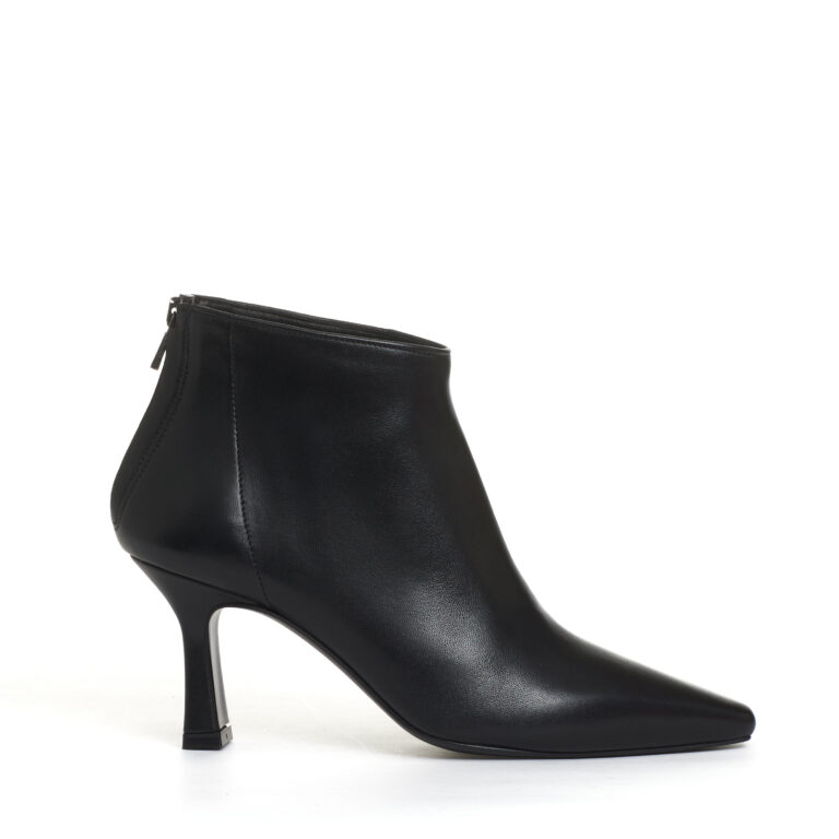 Sorelle Perego Stivaletto Pelle Nera Tacco 70 Mm