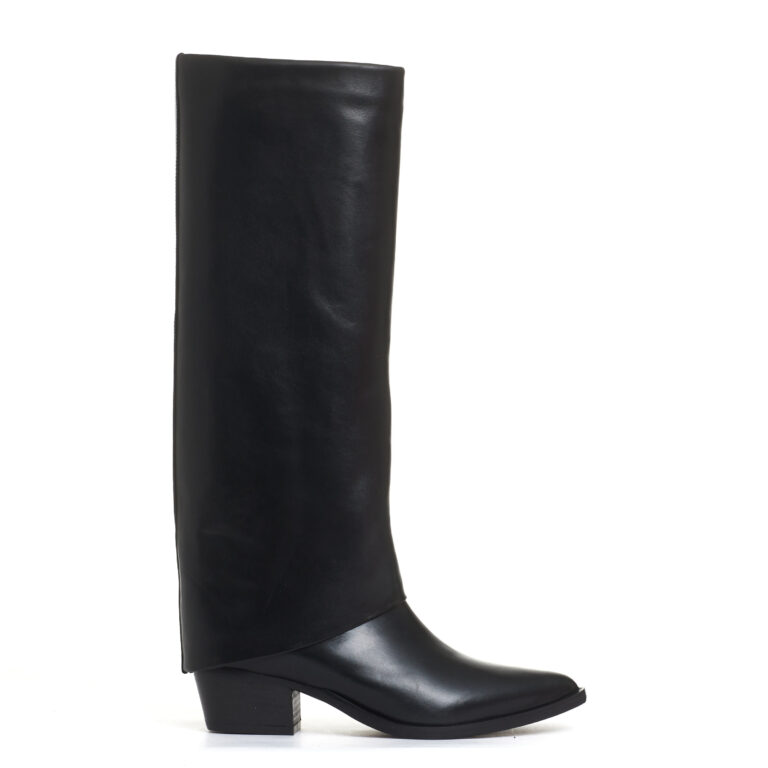 Sorelle Perego Texano Con Risvolto Tacco 50 Mm