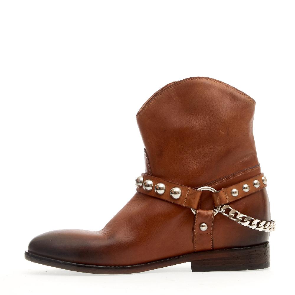 Sorelle Perego Texano Pelle Sughero Washed Borchie