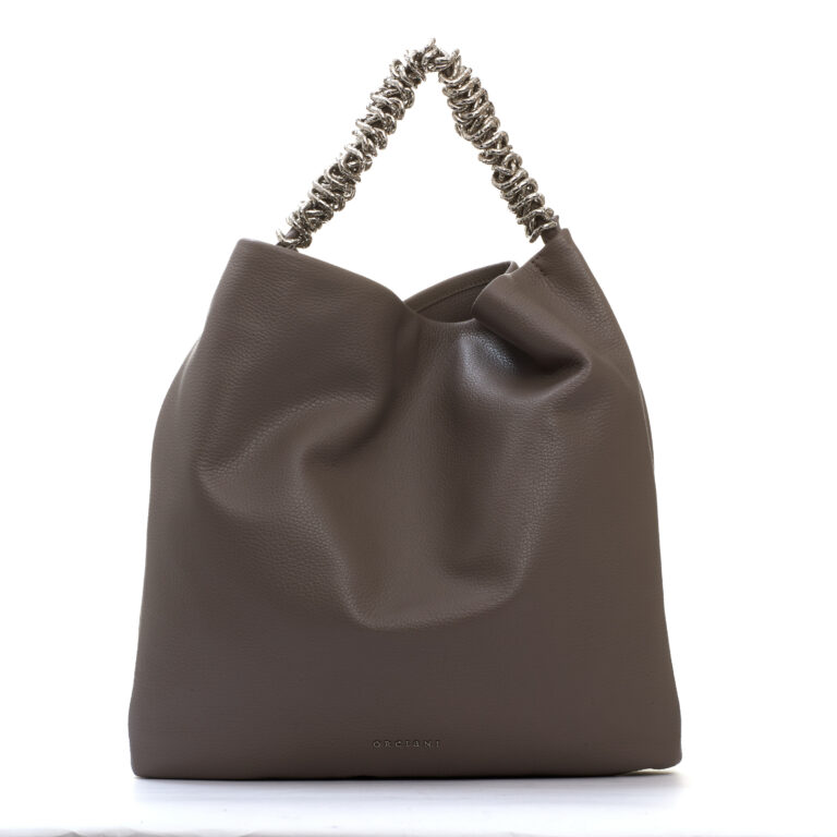 Sorelle Perego Todo pelle tortora manico catena