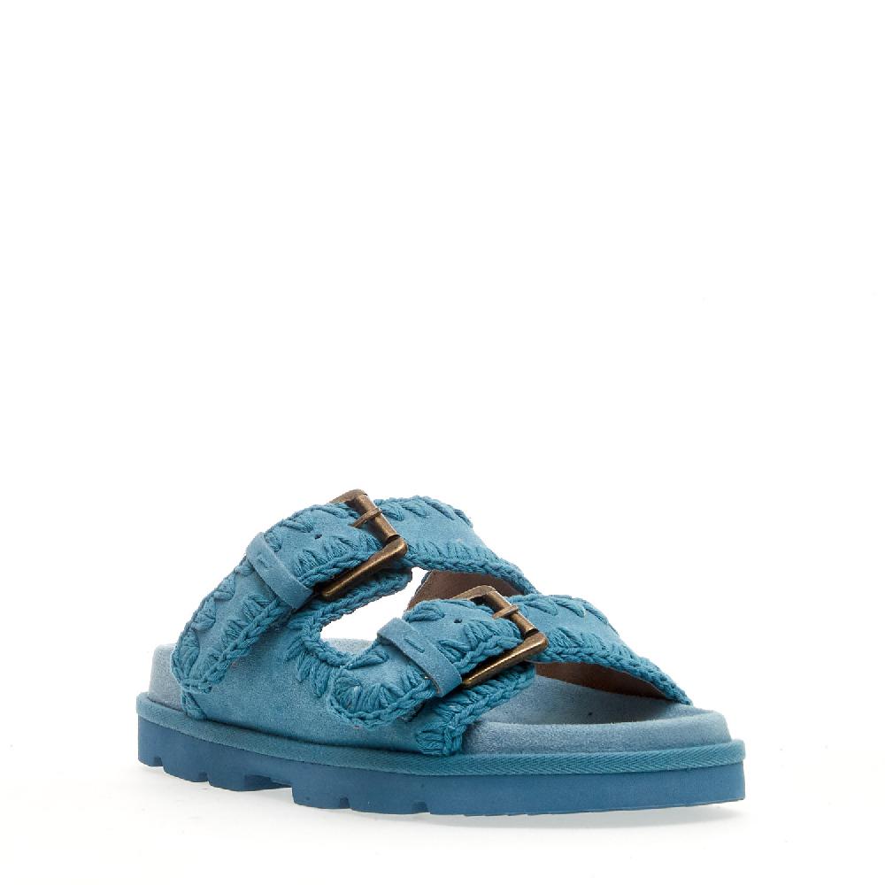 Sorelle Perego Zeppa Due Fasce Camoscio Jeans