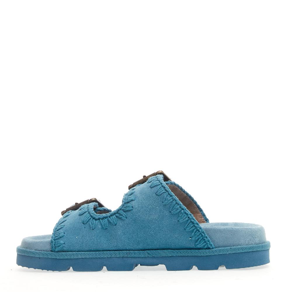 Sorelle Perego Zeppa Due Fasce Camoscio Jeans