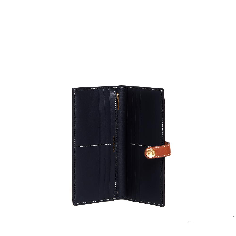 Sorelle Perego Zip Slim Wallet Tessuto Logo Blu