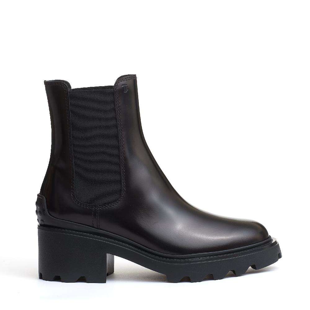 Sorelle Perego Stivaletto Pelle Nero Carroarmato 60 Mm