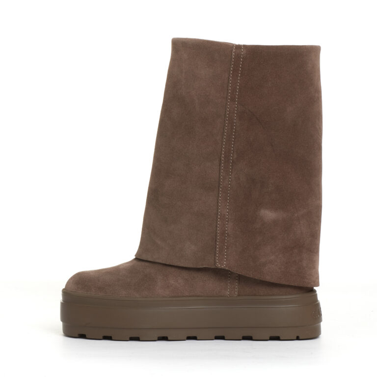 Sorelle Perego Stivaletto Zeppa Interna Camoscio Tortora