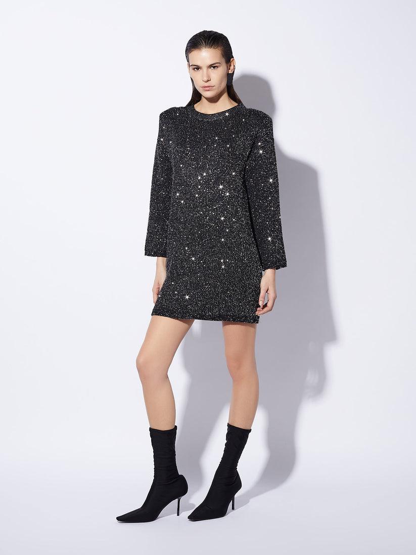 Space Simona Corsellini Abito In Paillettes Con Over Dietro