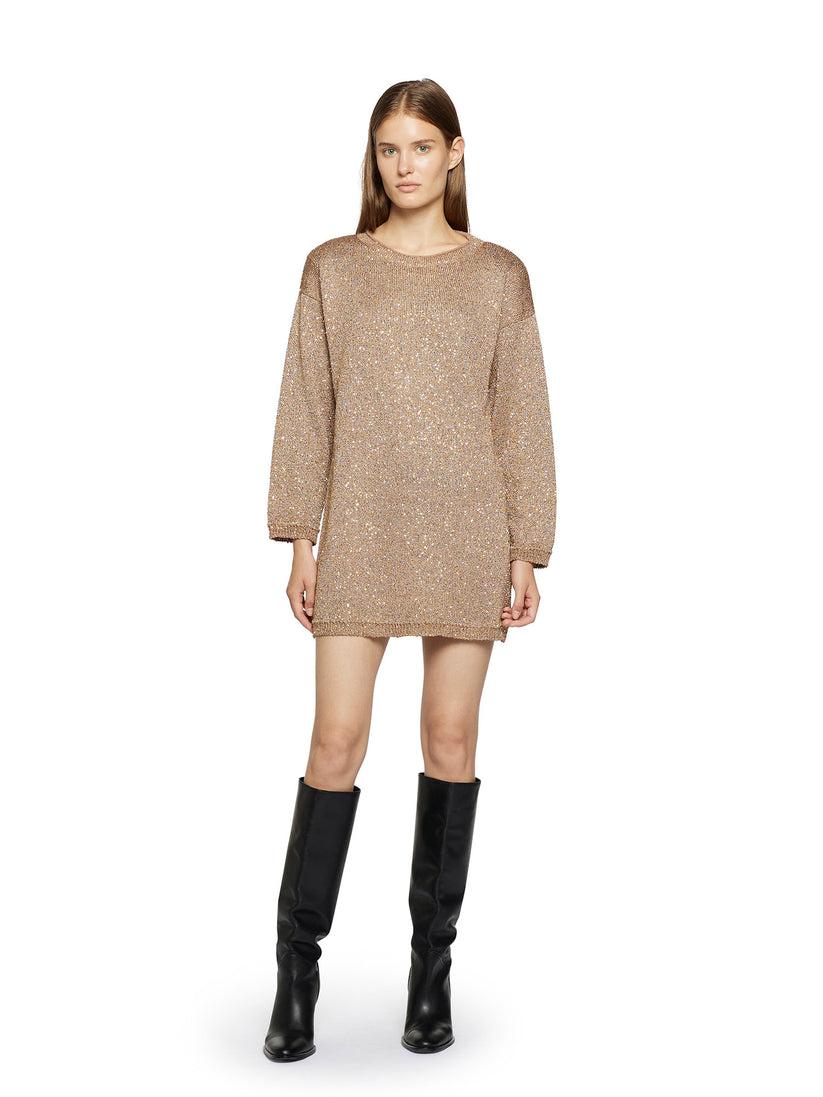 Space Simona Corsellini Abito In Paillettes Con Over Dietro