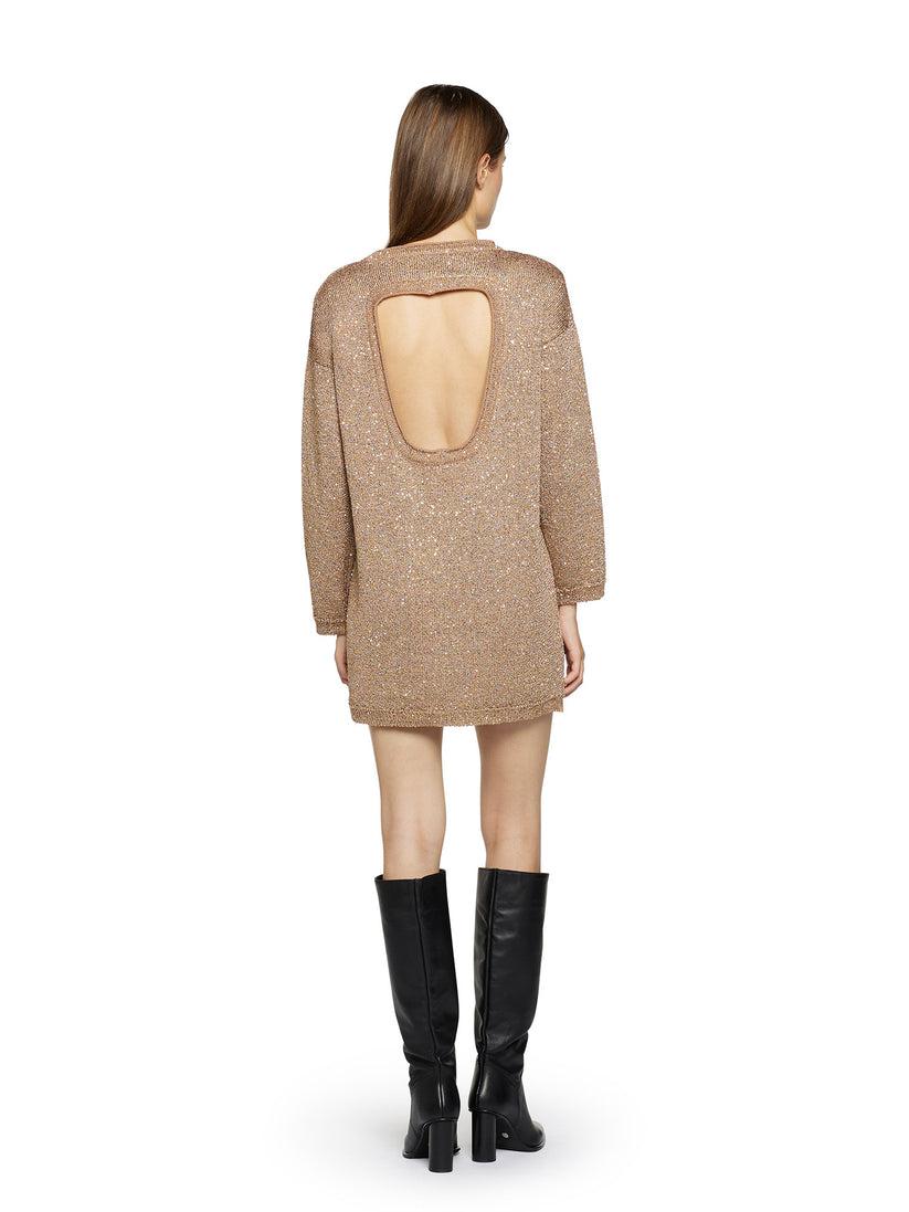 Space Simona Corsellini Abito In Paillettes Con Over Dietro