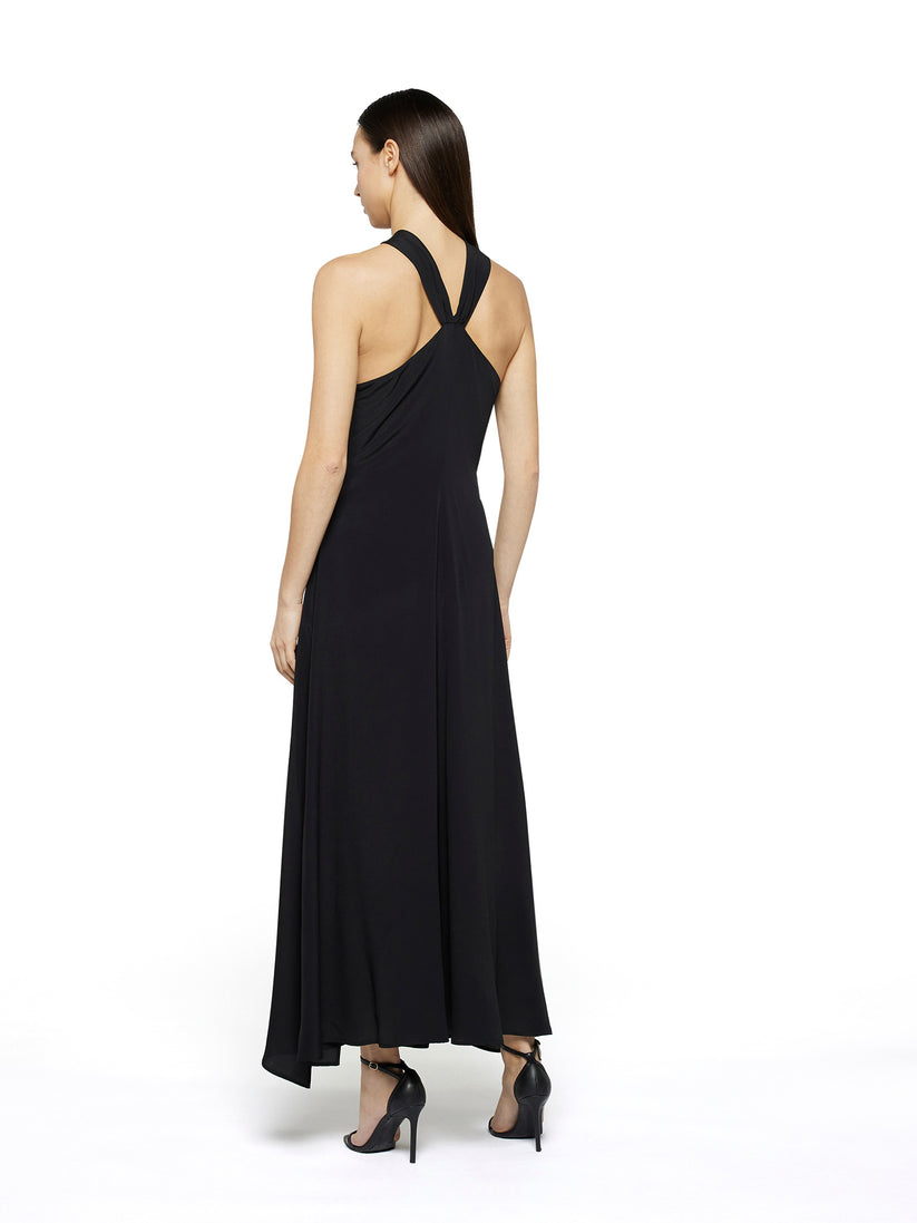 Space Simona Corsellini Abito Lungo Svasato In Acetato Seta