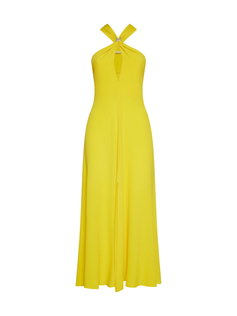 Space Simona Corsellini Abito lungo svasato in acetato seta Space Simona Corsellini Abito lungo svasato in acetato seta