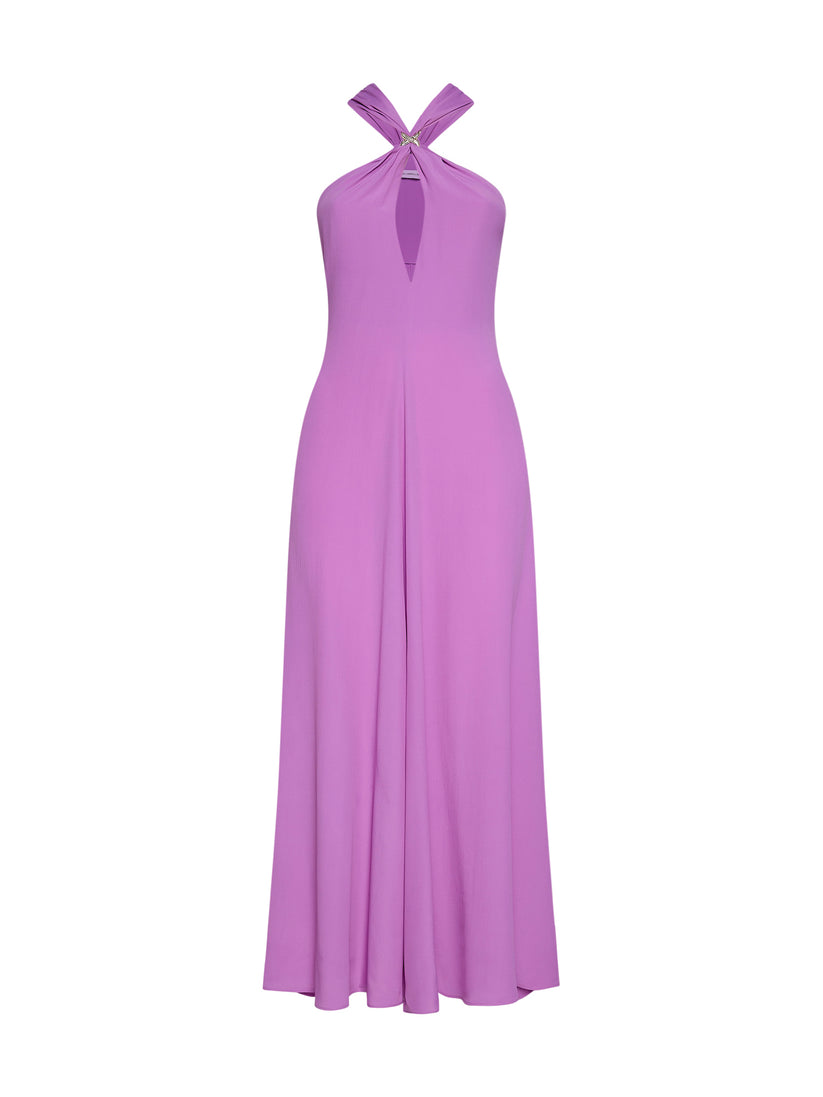 Space Simona Corsellini Abito lungo svasato in acetato seta Space Simona Corsellini Abito lungo svasato in acetato seta