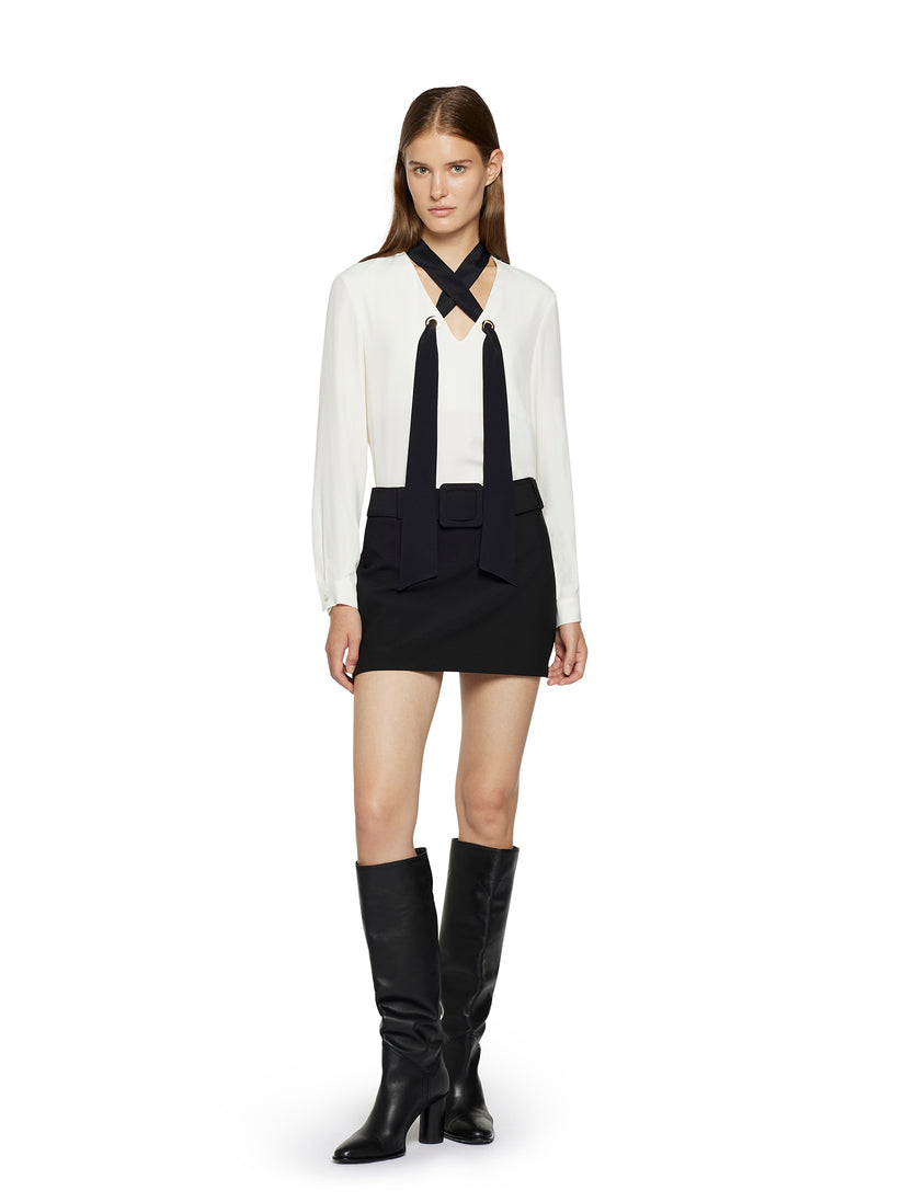 Space Simona Corsellini Camicia Con Fusciacca E Vele In Metallo Oro