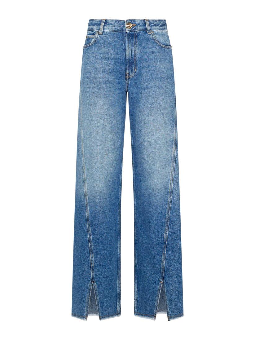 Space Simona Corsellini Denim largo con spacchi in fondo