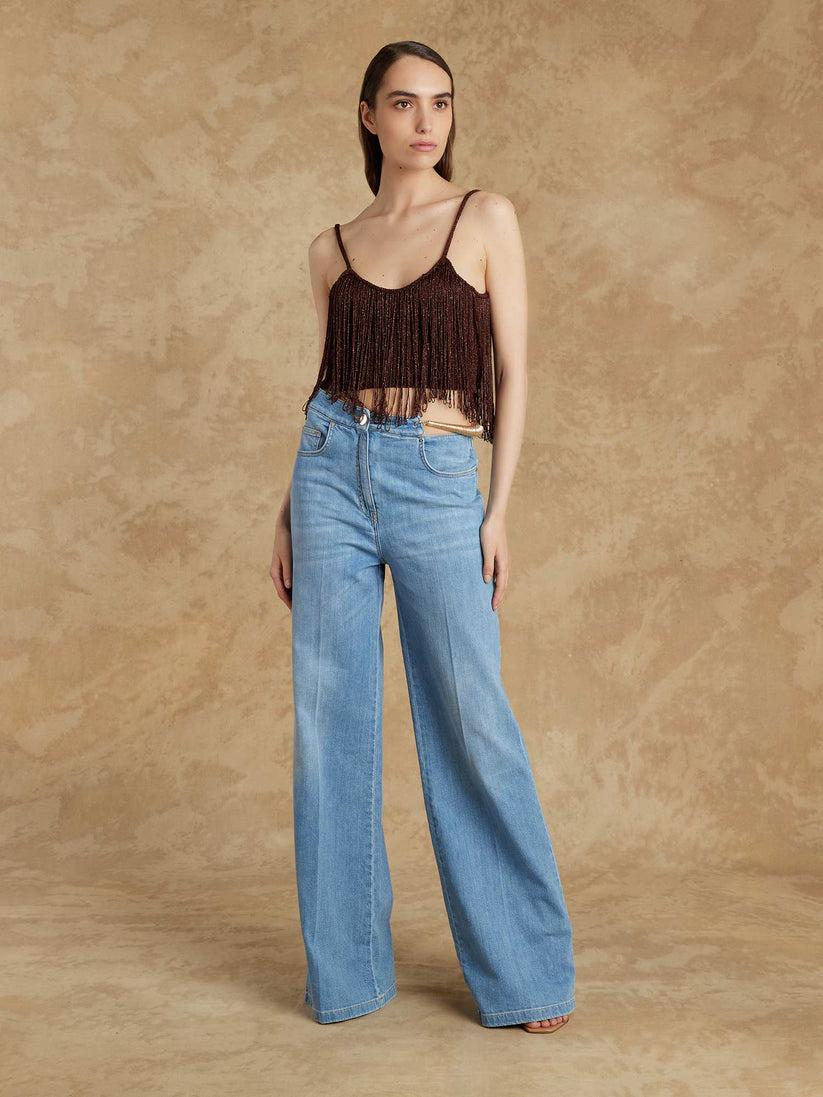 Space Simona Corsellini Denim Largo In Tela Comfort Meccanico