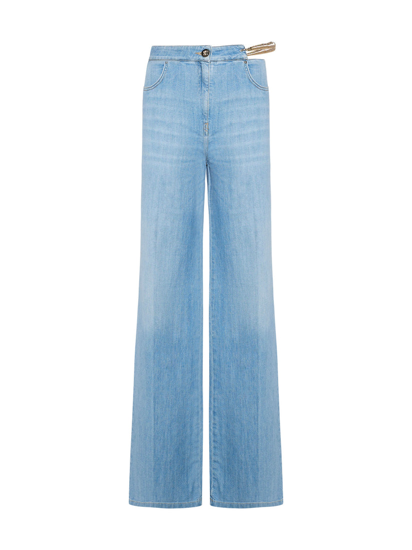 Space Simona Corsellini Denim largo in tela comfort meccanico Space Simona Corsellini Denim largo in tela comfort meccanico