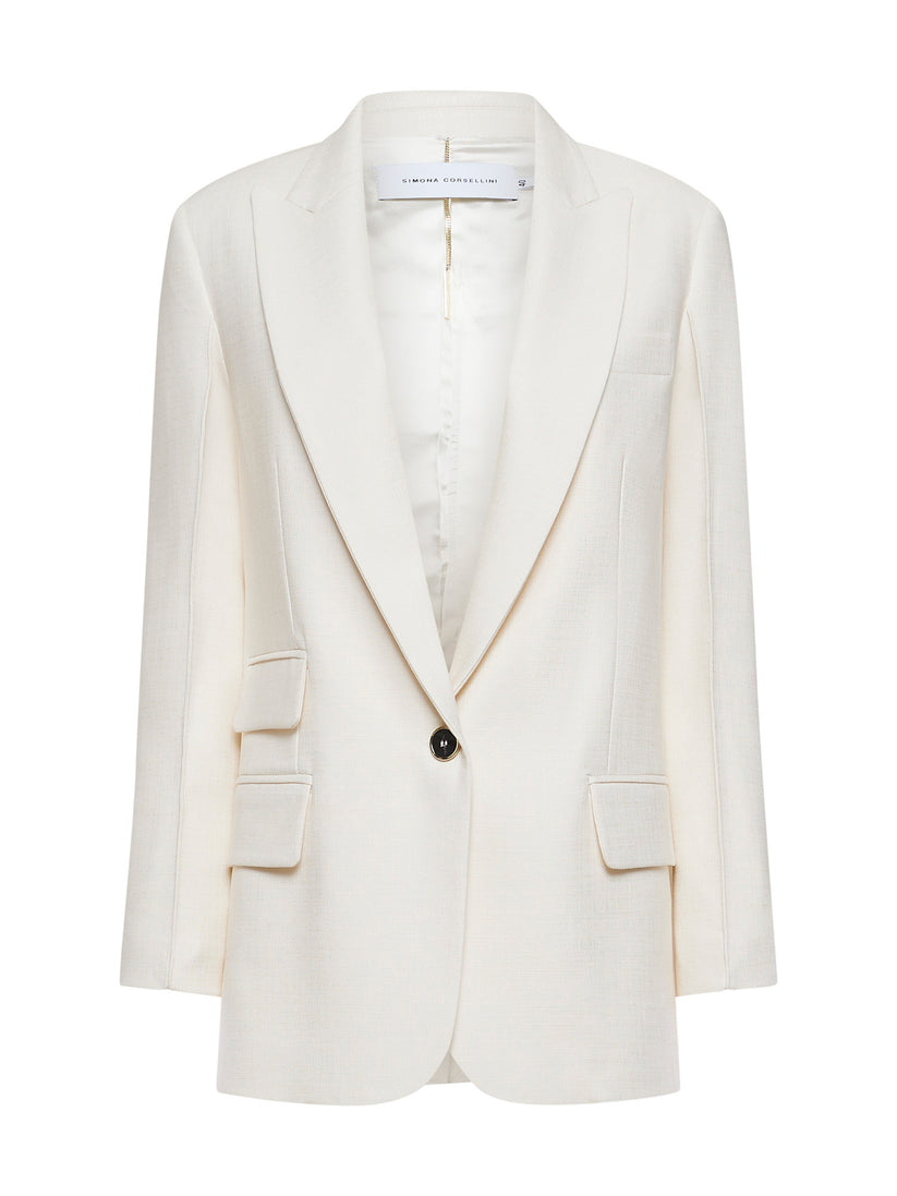 Space Simona Corsellini Giacca dritta in tramato luxury