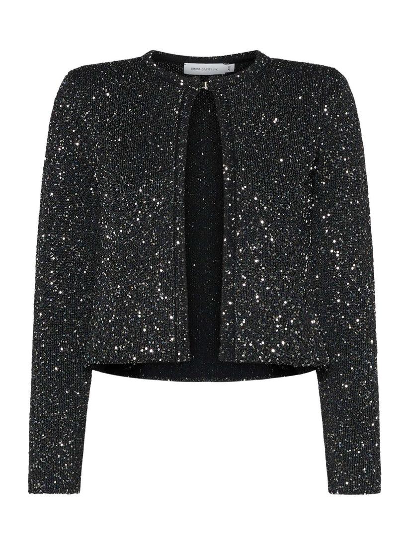 Space Simona Corsellini Giacca in tricot con paillettes