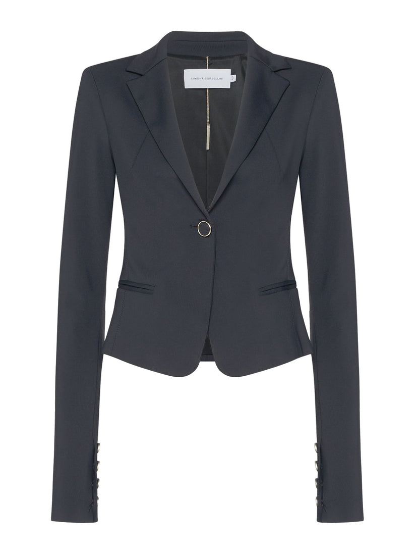 Space Simona Corsellini Giacca ultrafitted con riprese Space Simona Corsellini Giacca ultrafitted con riprese