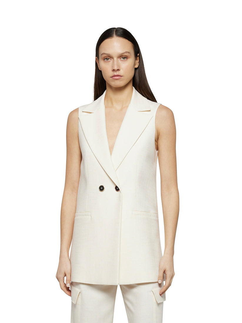 Space Simona Corsellini Gilet Lungo In Tramato Luxury