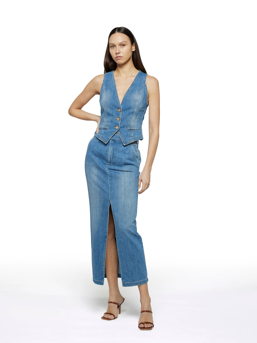 Space Simona Corsellini Gonna Lunga In Tela Comfort Meccanico