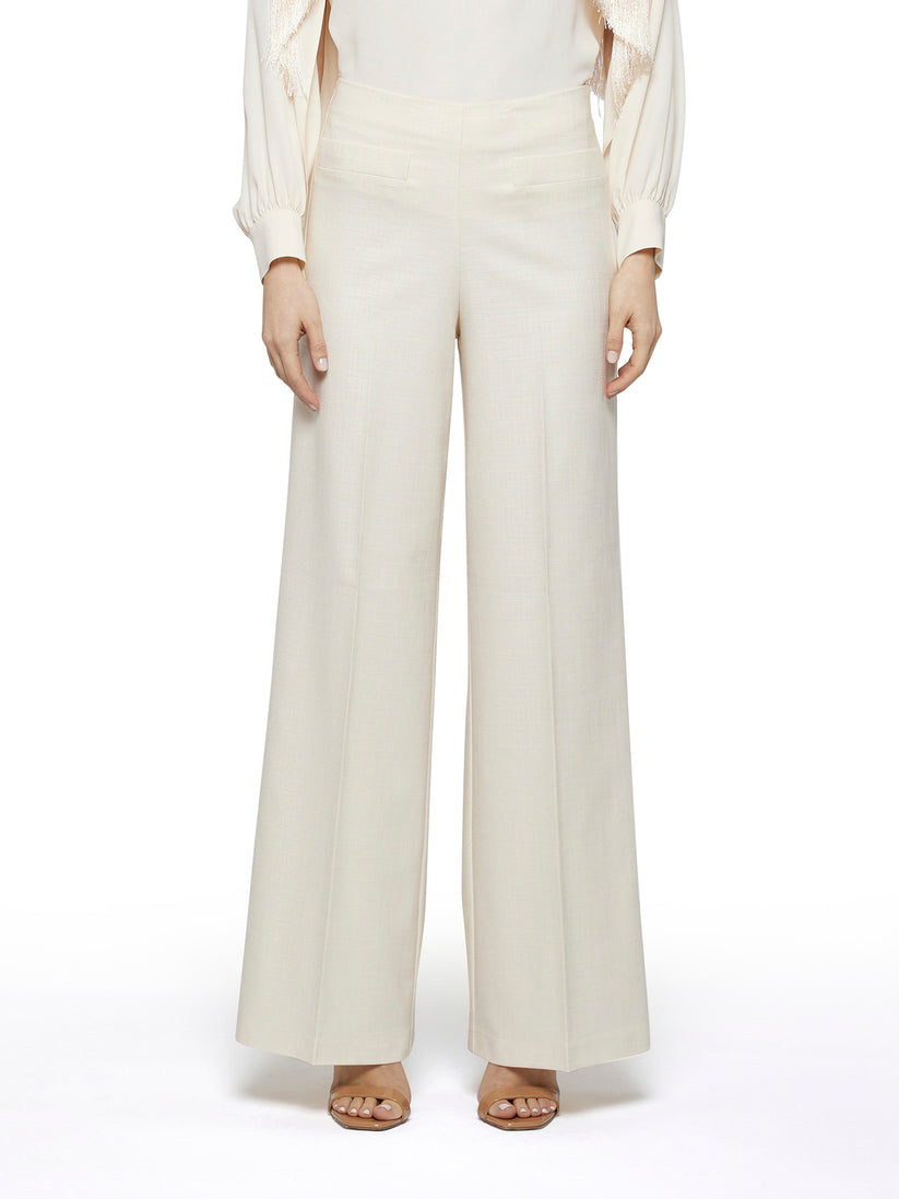 Space Simona Corsellini Pantalone Ampio In Tramato Luxury