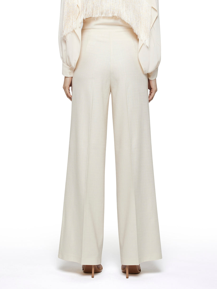 Space Simona Corsellini Pantalone Ampio In Tramato Luxury