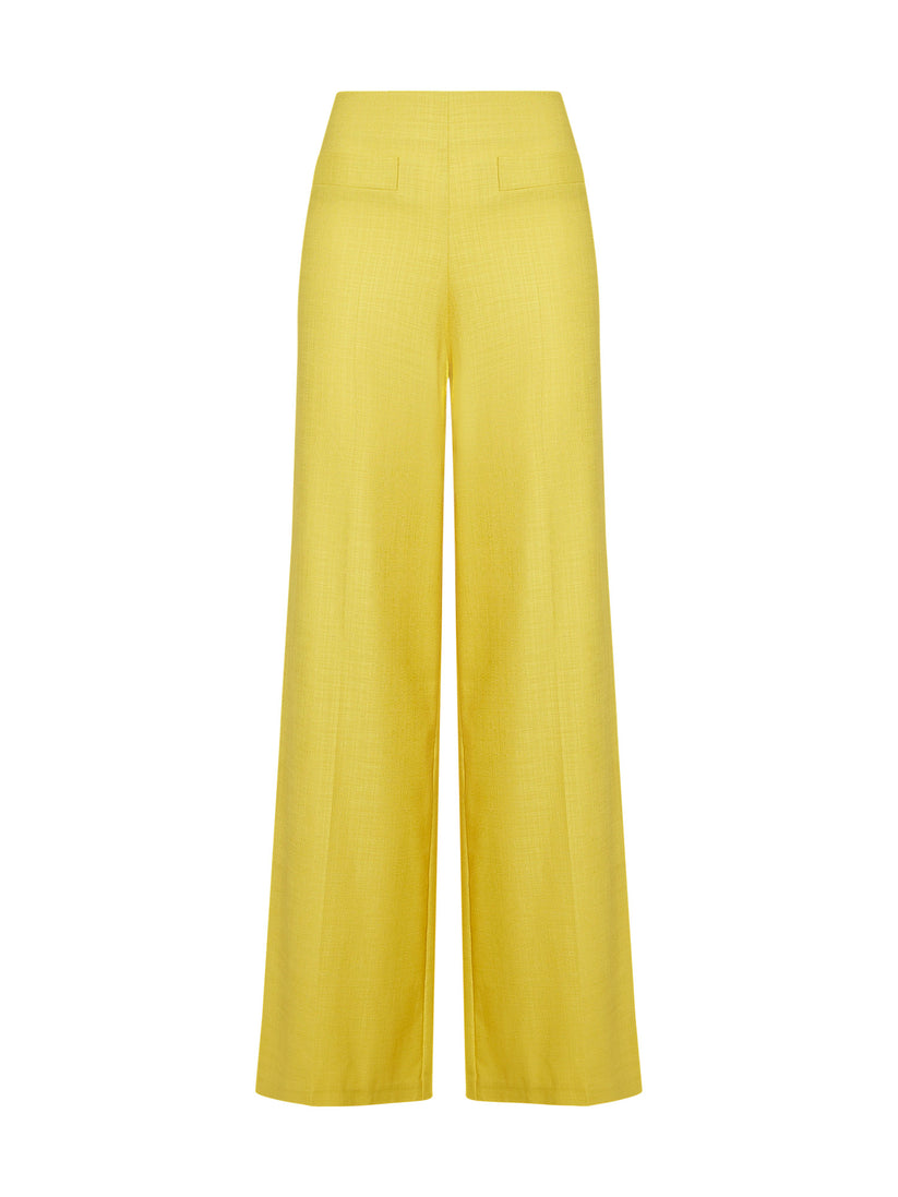 Space Simona Corsellini Pantalone ampio in tramato luxury Space Simona Corsellini Pantalone ampio in tramato luxury