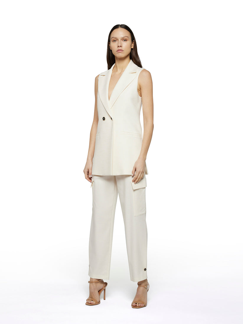 Space Simona Corsellini Pantalone Cargo In Tramato Luxury