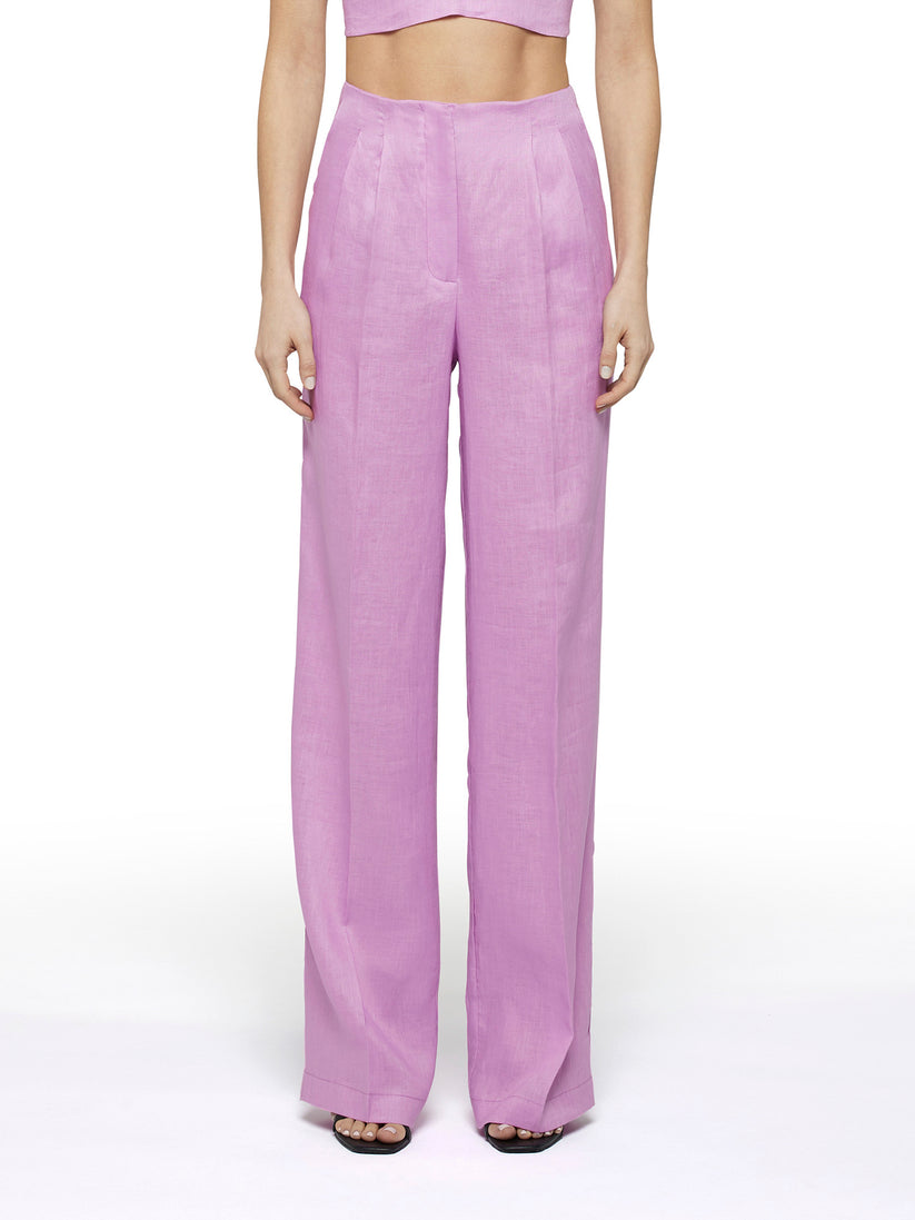 Space Simona Corsellini Pantalone Dritto In Tecno Lino