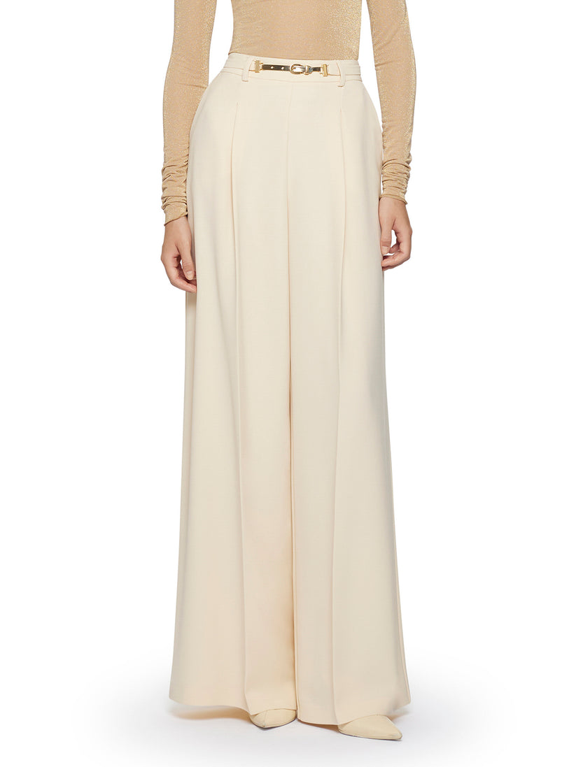 Space Simona Corsellini Pantalone Largo Con Fibbia Oro