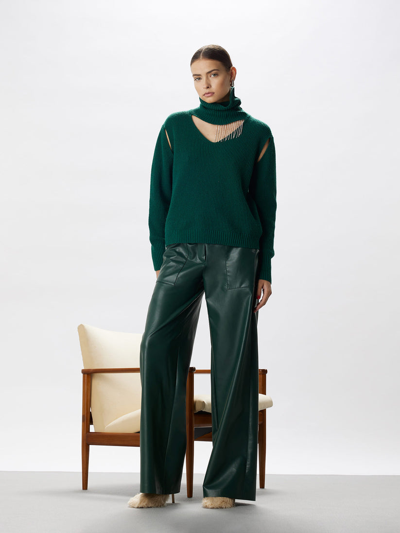 Space Simona Corsellini Pantalone Largo In Vegan Leather