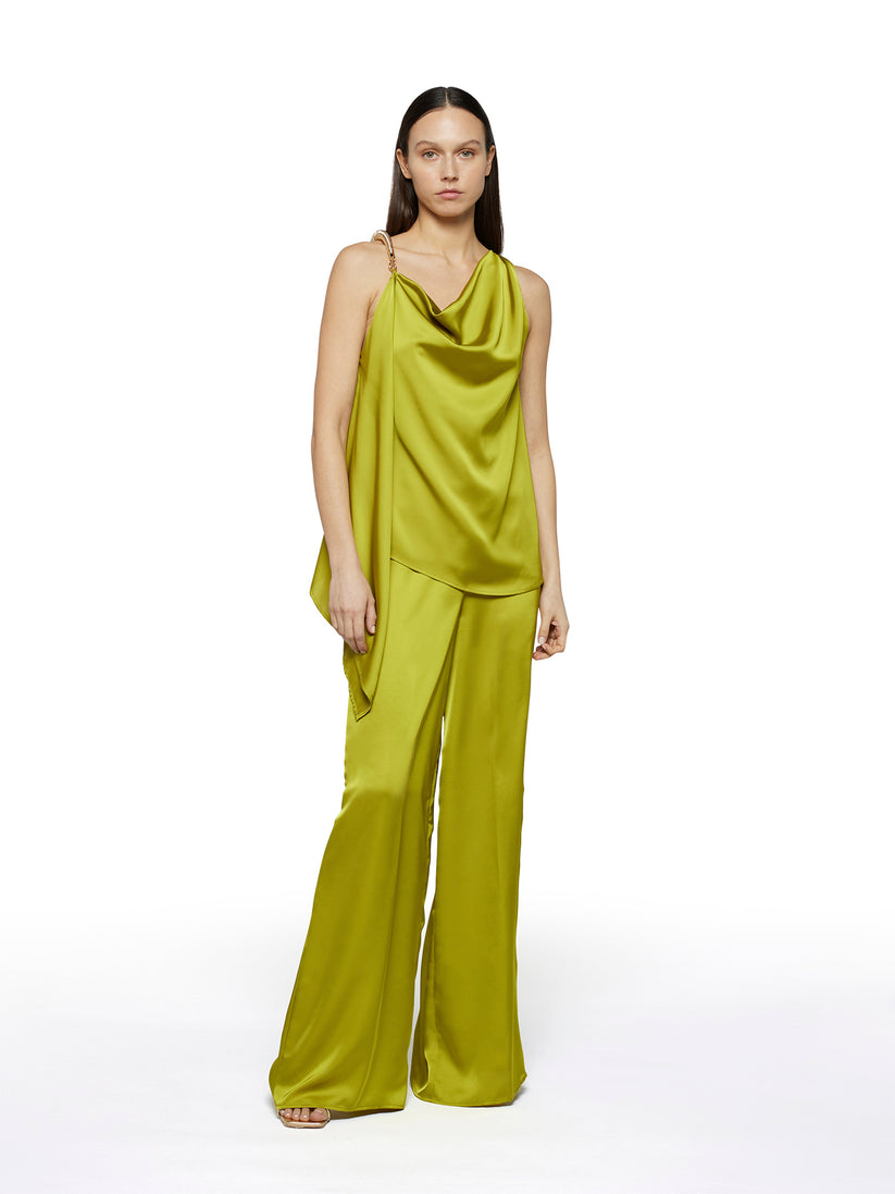 Space Simona Corsellini Pantalone Palazzo In Raso Fluido