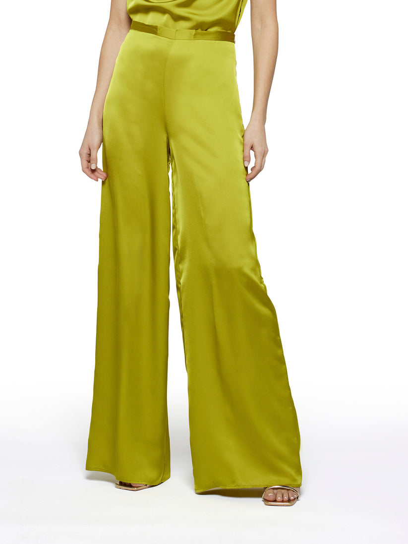 Space Simona Corsellini Pantalone Palazzo In Raso Fluido