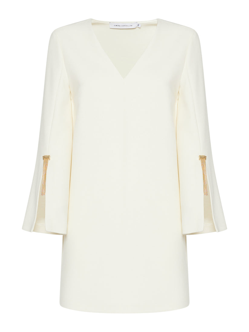 Space Simona Corsellini Abito corto con scollo a V