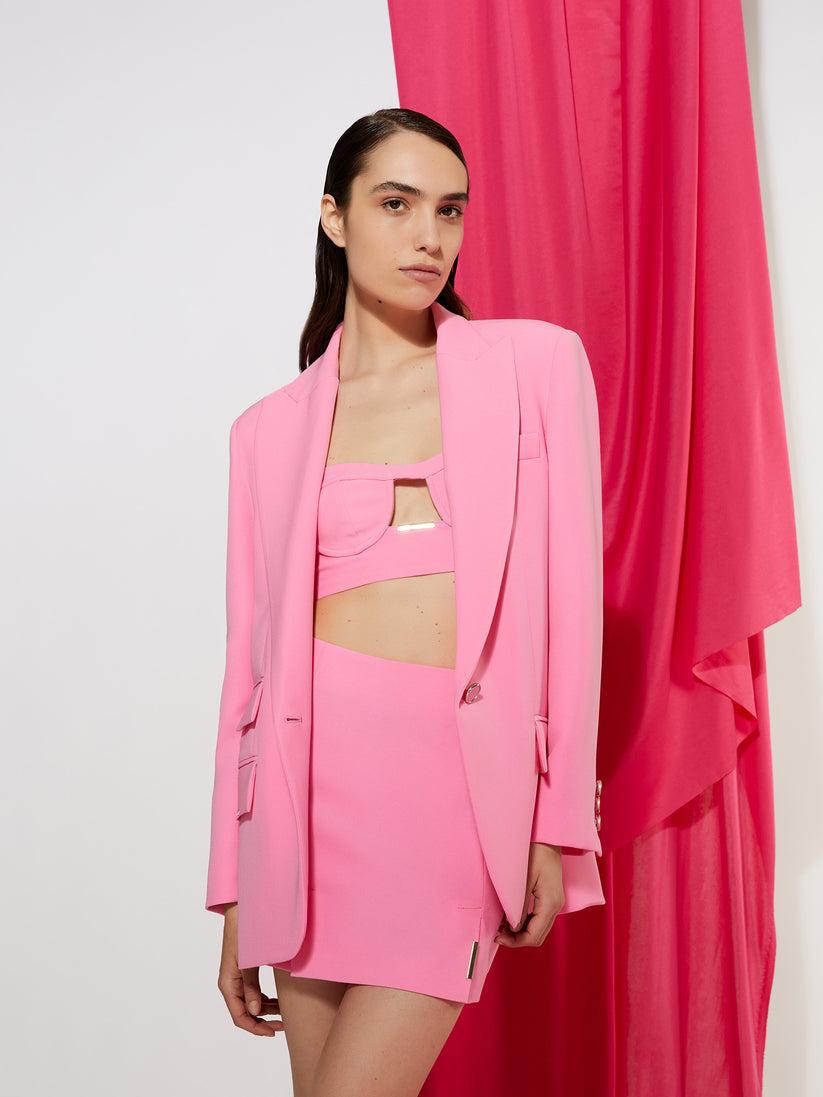 Space Simona Corsellini Giacca Dritta In Poly Cady