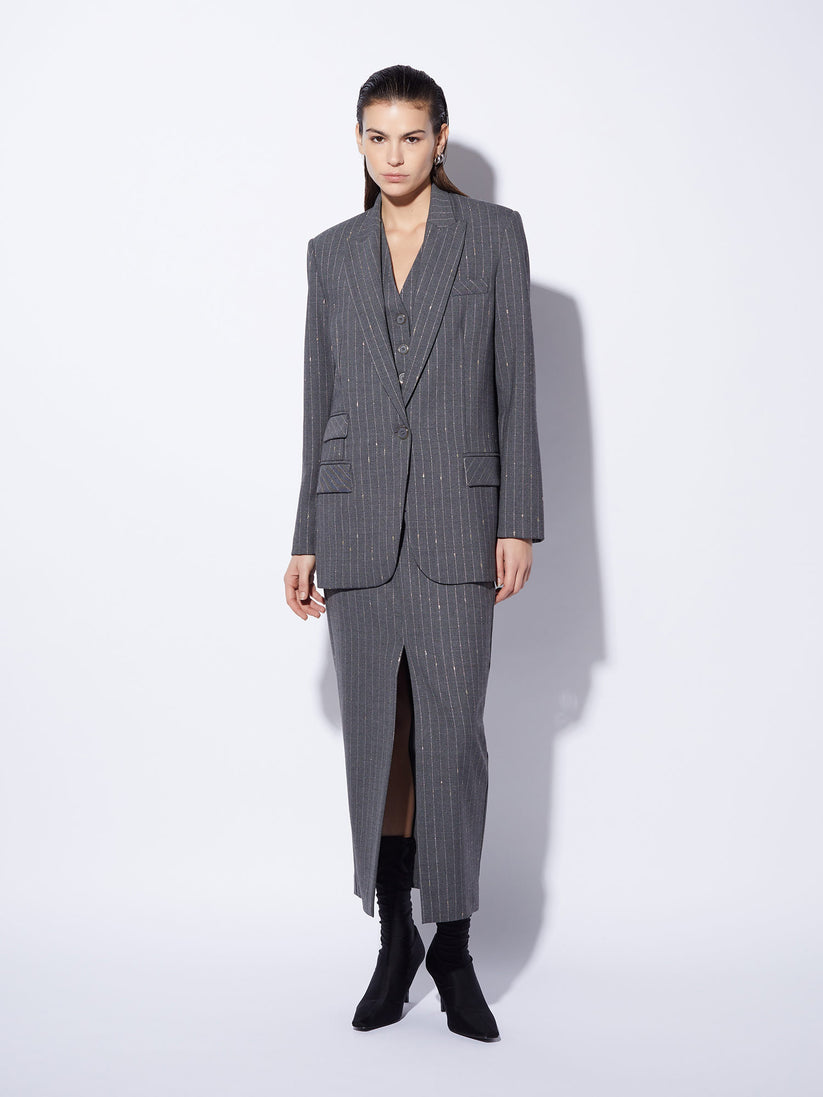 Space Simona Corsellini Giacca Monopetto Gessata