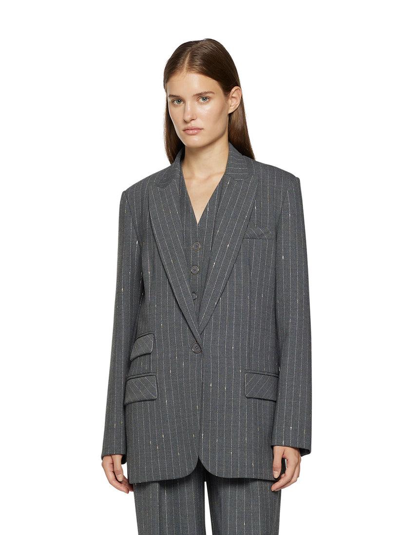 Space Simona Corsellini Giacca Monopetto Gessata