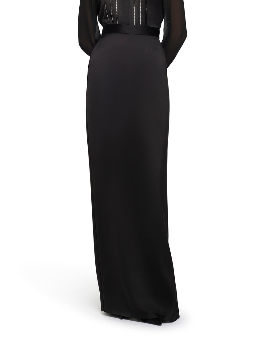 Space Simona Corsellini Gonna Lunga In Raso