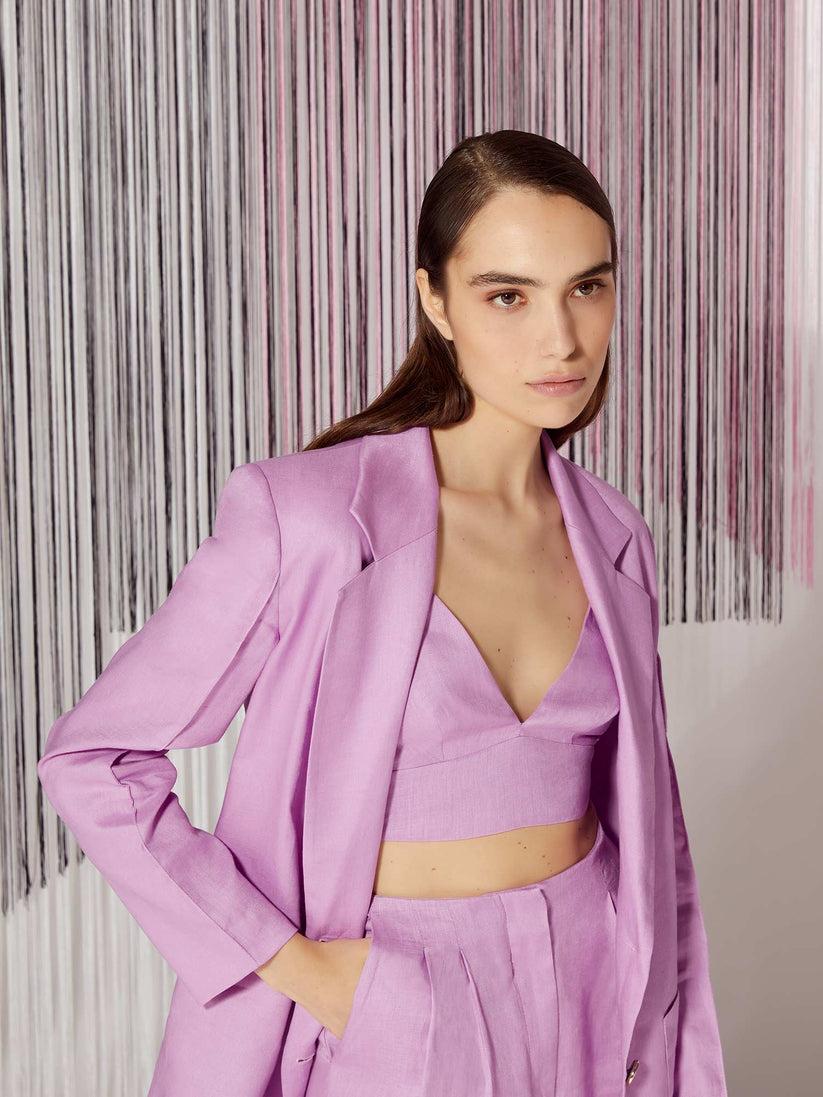 Space Simona Corsellini Top Bra In Tecno Lino